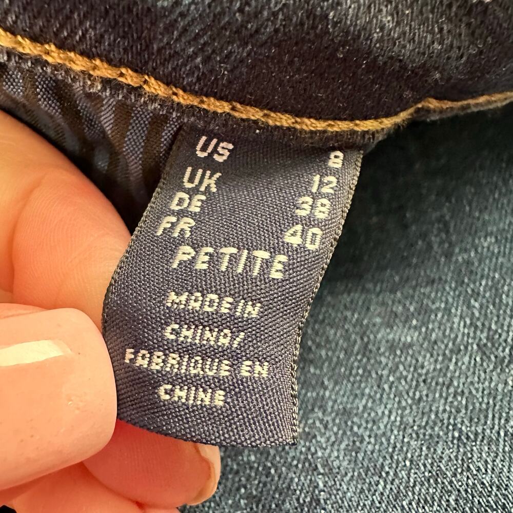 Lands End Womens size 8 Petite Mid Rise Straight Denim Jeans - Picture 11 of 11